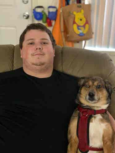 Female, Male, and Dog