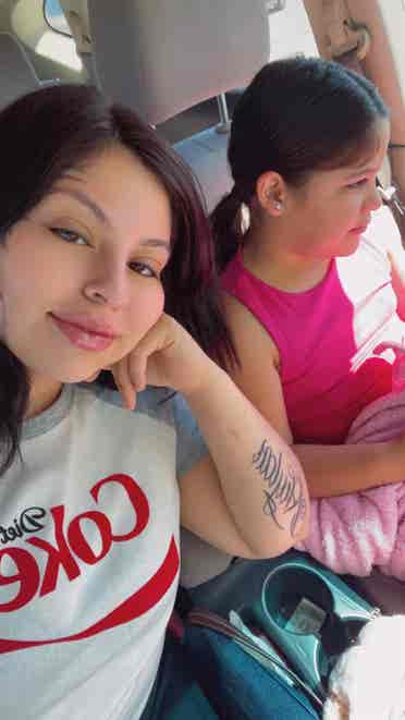 Mom and daughter looking for a room