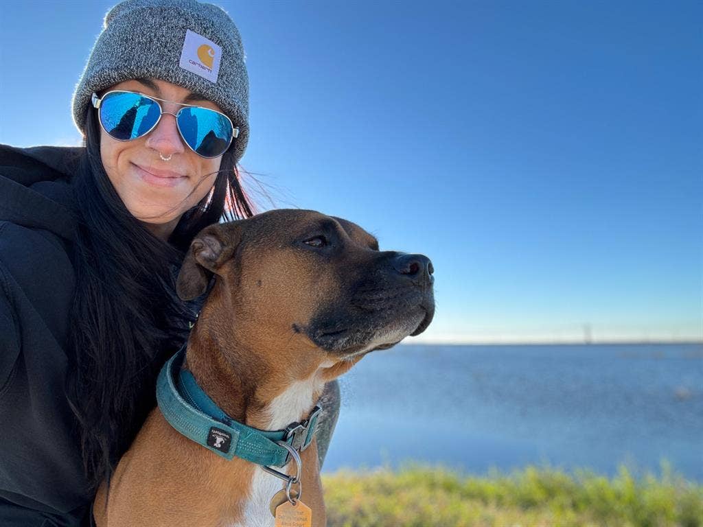 Professional and dog