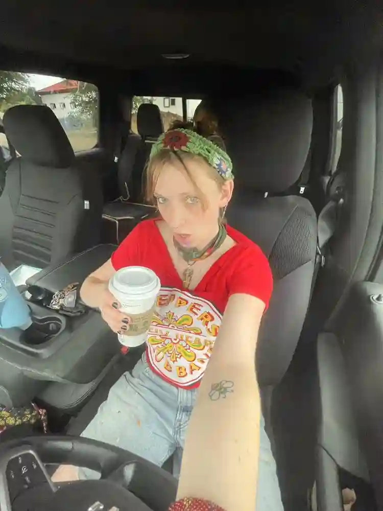 gorl and dog looking for room