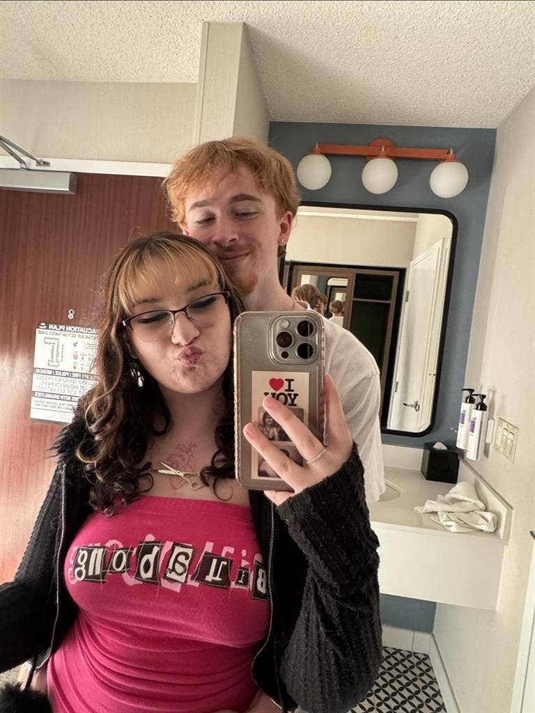 young couple looking for a space