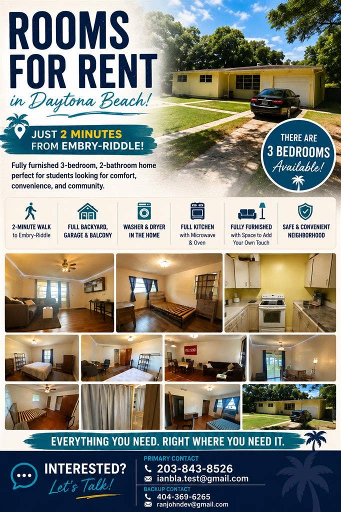 Furnished Room + Private Bath