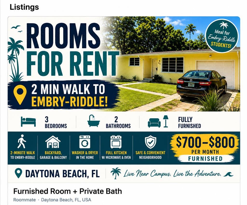 Furnished Room + Private Bath