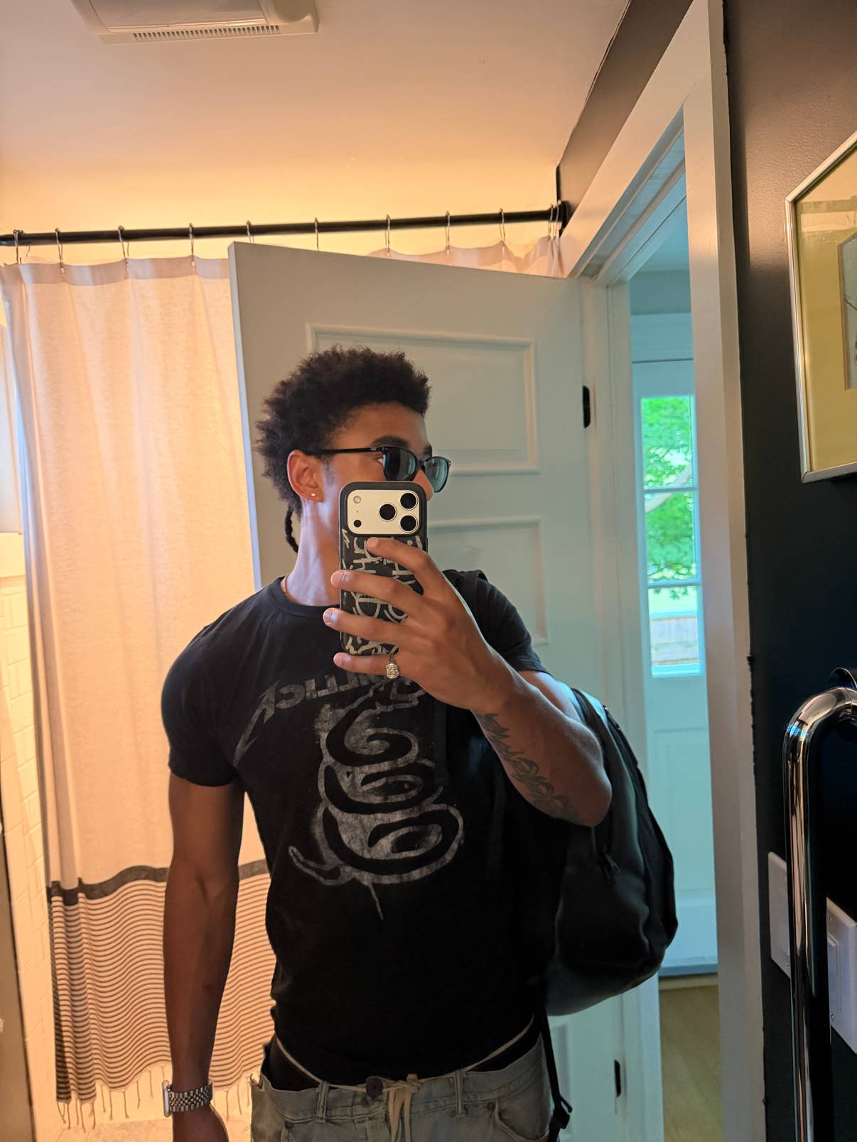 College Student taking a break