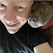Sober man and his
 dog
